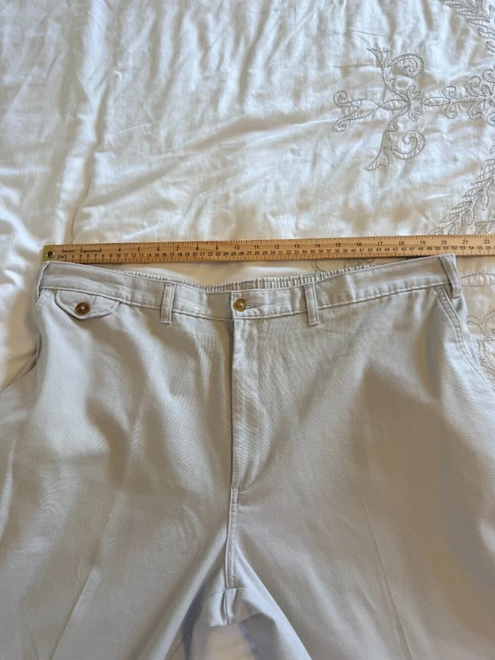 44x29 Khaki Beige Taupe Comfort Expandable Stretched Elastic Waist Men Pants